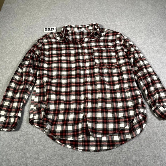 Hollister Tops - Hollister Flannel Shirt Womens Medium Multicolor Plaid Collared Button Up Casual